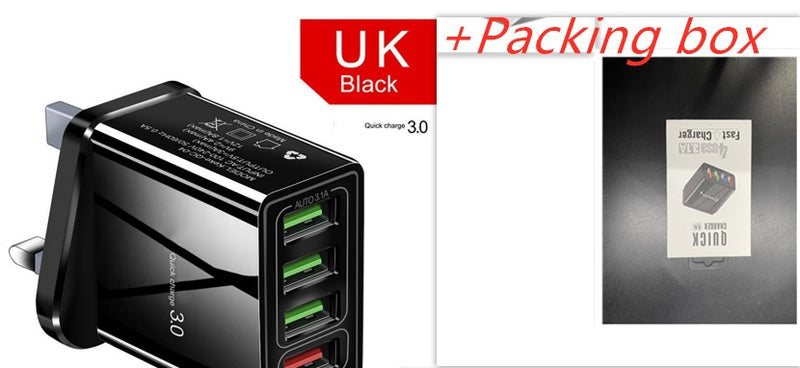 4-Port USB Fast Charger (30W)